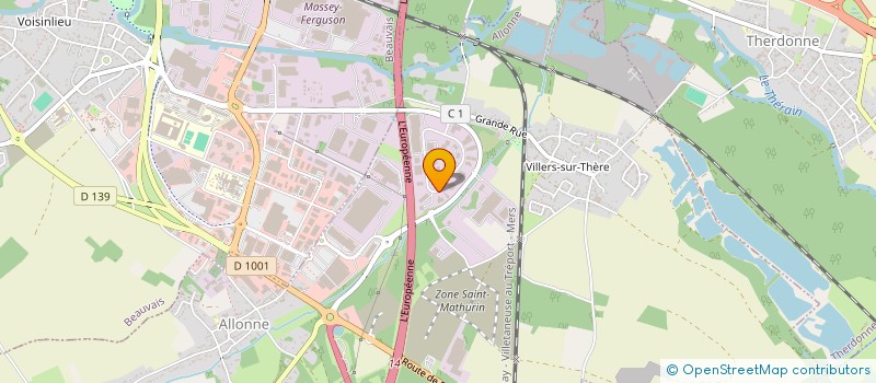 localisation de l'entreprise BEAUVAIS TRAVAUX DU BATIMENT  ALLONNE