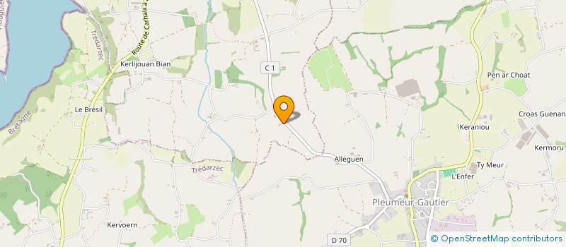 localisation de l'entreprise BEAUVERGER  KERBORS