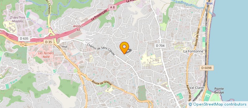 localisation de l'entreprise BEAUVERT à ANTIBES