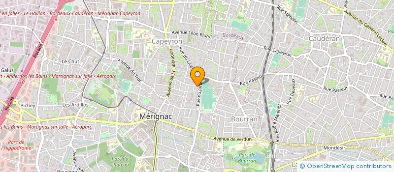 localisation de l'entreprise BEB AQUITAINE  MERIGNAC