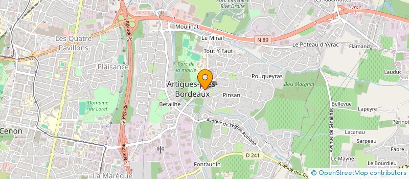 localisation de l'entreprise BEBEBIZ ARTIGUES à ARTIGUES-PRES-BORDEAUX