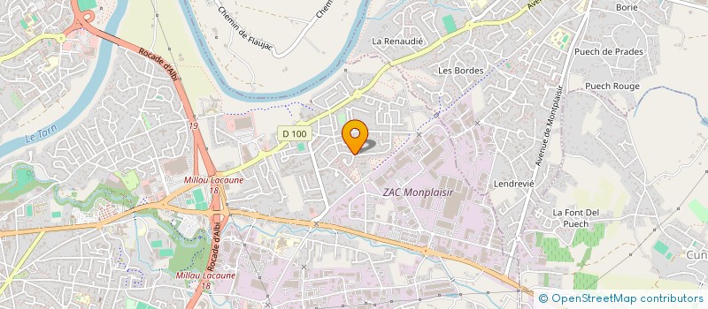 localisation de l'entreprise BEBENOU à ALBI