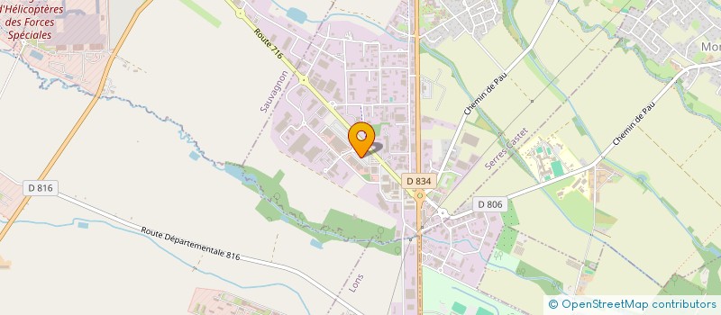 localisation de l'entreprise BEBICAUD  SERRES-CASTET