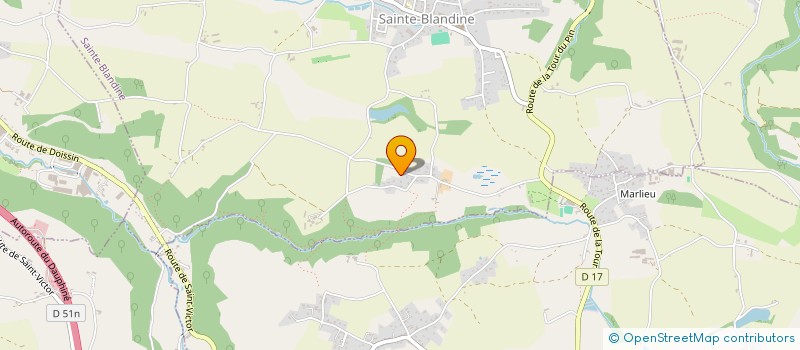 localisation de l'entreprise BEBINVEST  SAINTE-BLANDINE