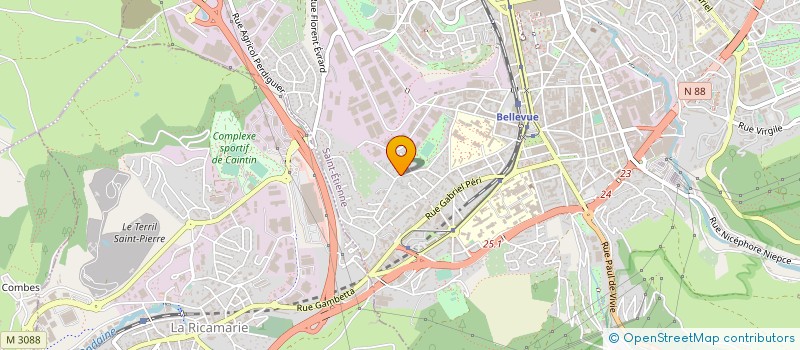 localisation de l'entreprise BEBOU à SAINT-ETIENNE