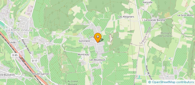 localisation de l'entreprise BECA à LA ROCHE-VINEUSE