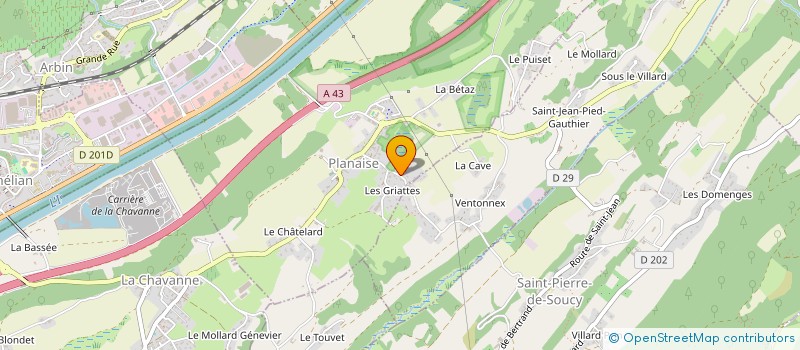 localisation de l'entreprise BECA  PLANAISE