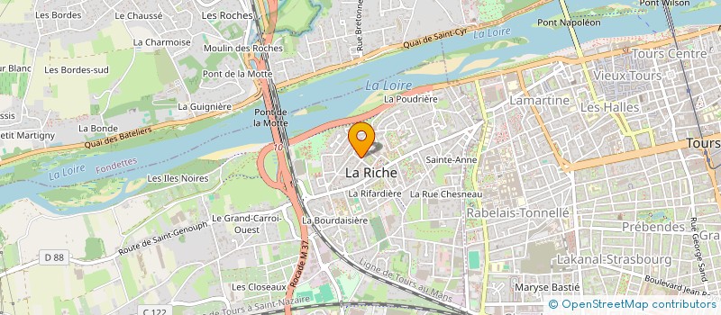 localisation de l'entreprise BECA'SIGNE à LA RICHE
