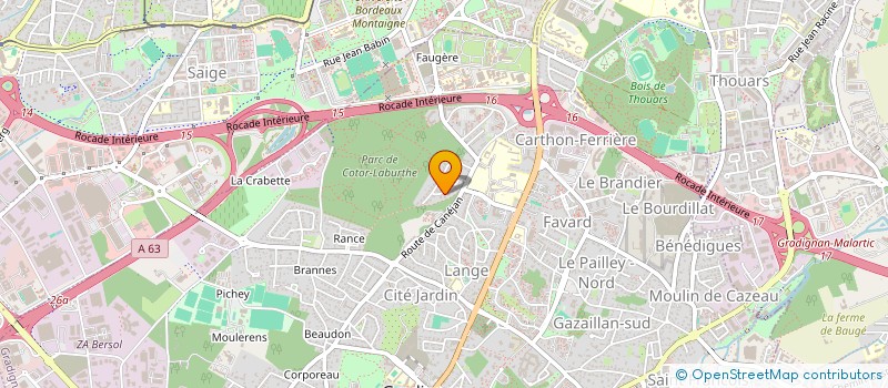 localisation de l'entreprise BECAJUMA  GRADIGNAN