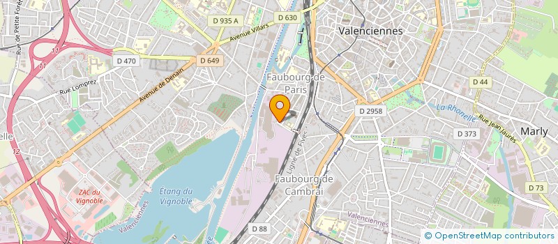localisation de l'entreprise BECAM à VALENCIENNES