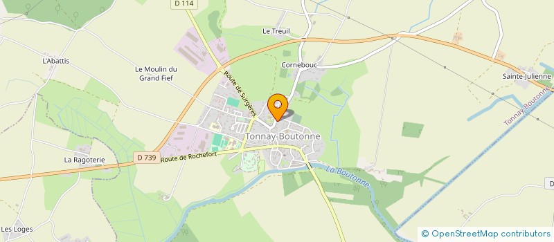 localisation de l'entreprise BECAP  TONNAY-BOUTONNE