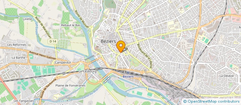 localisation de l'entreprise BECARE  BEZIERS