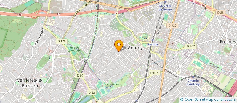 localisation de l'entreprise BECARRE à ANTONY