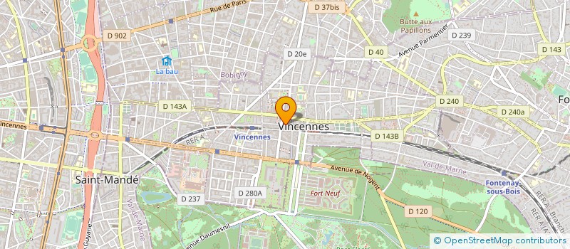 localisation de l'entreprise BECASTIM à VINCENNES