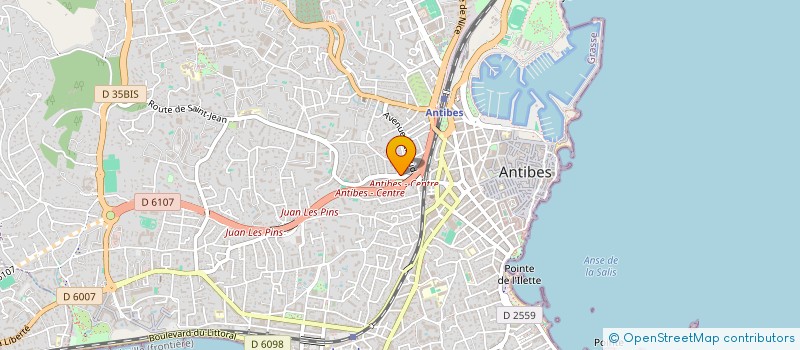 localisation de l'entreprise BECAT à ANTIBES