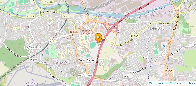 localisation de l'entreprise BECET à MONTBELIARD