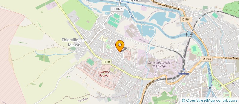 localisation de l'entreprise BECHAMP PEINTURE à THIERVILLE-SUR-MEUSE