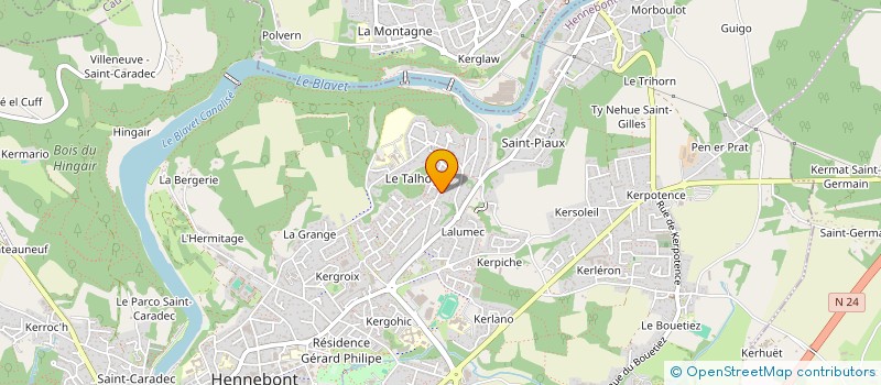 localisation de l'entreprise BECHARD ELEVATEURS SERVICES  HENNEBONT