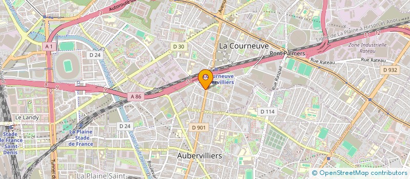 localisation de l'entreprise BECHIR TRANSPORT à LA COURNEUVE