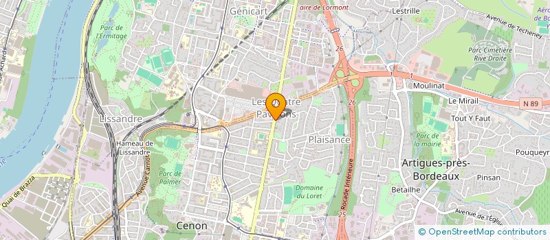 localisation de l'entreprise BECMO à CENON