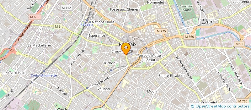 localisation de l'entreprise BECOM'  ROUBAIX