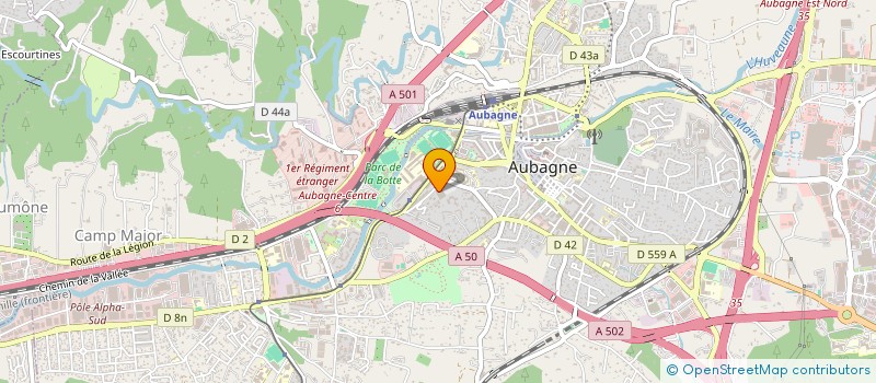 localisation de l'entreprise BECOM.FIBRE à AUBAGNE