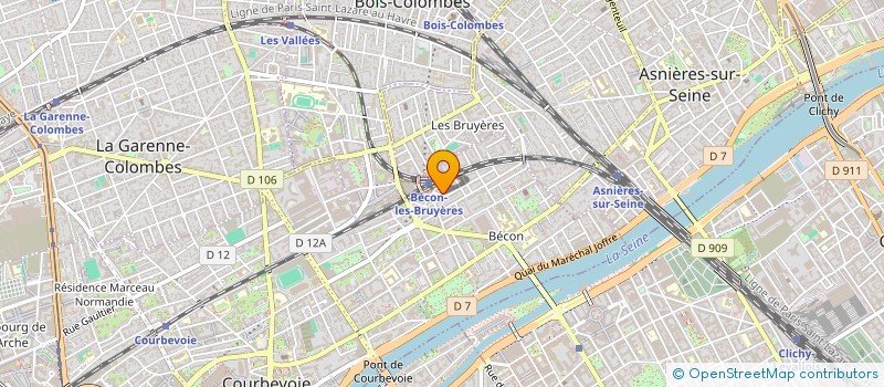 localisation de l'entreprise BECON ELECTRICITE à COURBEVOIE