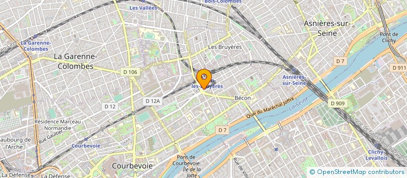 localisation de l'entreprise BECON LAVERIE à COURBEVOIE