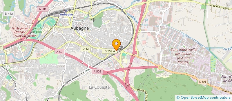 localisation de l'entreprise BECOR INGENIERIE CONSTRUCTIONS à AUBAGNE