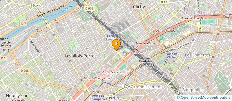 localisation de l'entreprise BECOULET VAN DEN ABEERLE ET CIE à LEVALLOIS-PERRET
