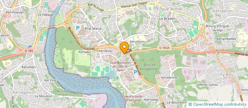 localisation de l'entreprise BED AR COAT à QUIMPER