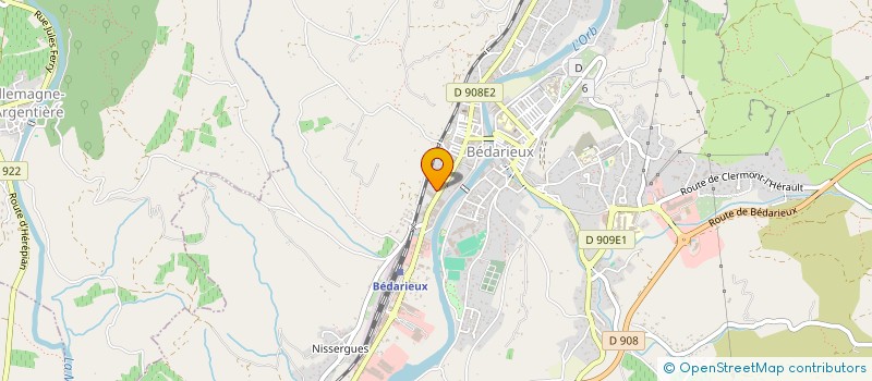 localisation de l'entreprise BEDARIEUX-JAURES  BEDARIEUX