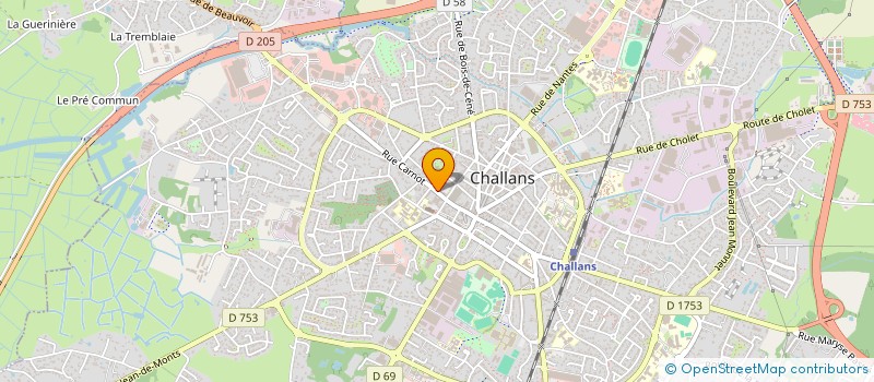 localisation de l'entreprise BEDEWO à CHALLANS
