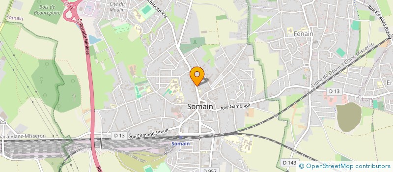 localisation de l'entreprise BEDU FRED à SOMAIN