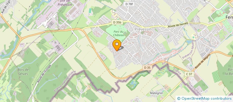 localisation de l'entreprise BEE à PREVESSIN-MOENS