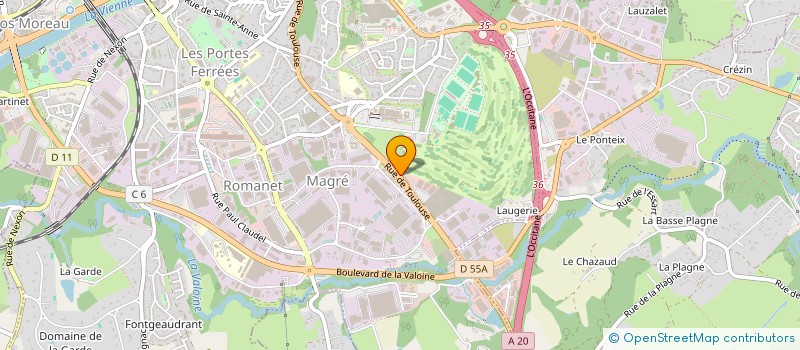 localisation de l'entreprise BEE API à LIMOGES
