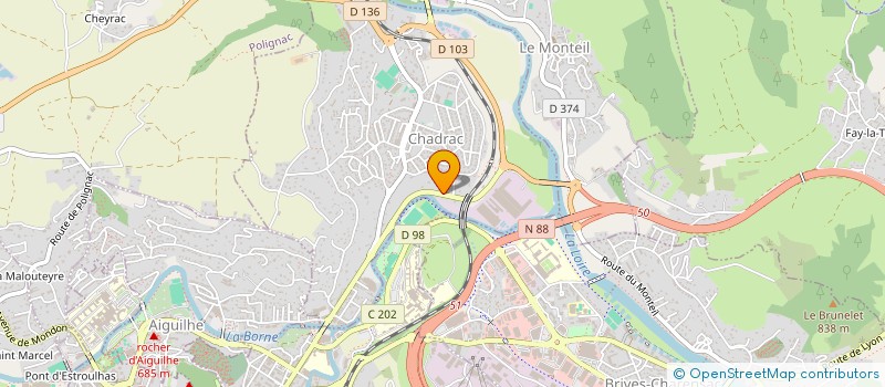 localisation de l'entreprise BEE PAYSAGE 43  BRIVES-CHARENSAC