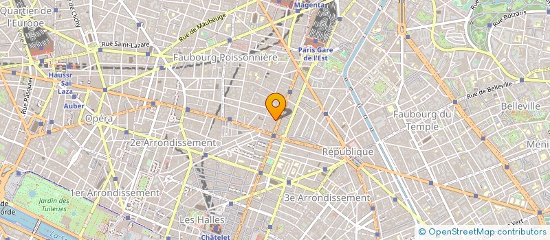 localisation de l'entreprise BEE-PROD à PARIS
