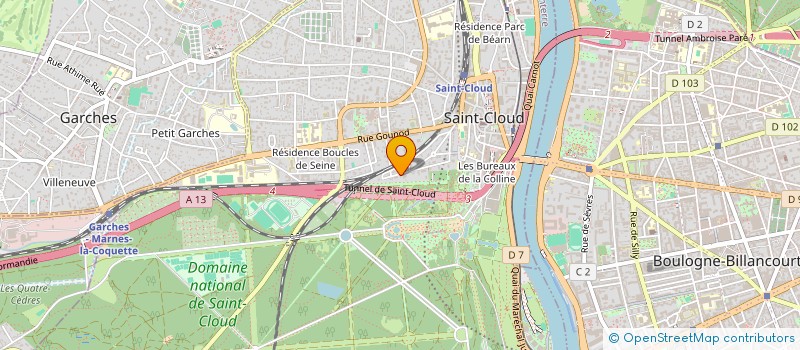 localisation de l'entreprise BEEOM à SAINT-CLOUD