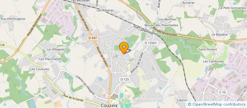 localisation de l'entreprise BEES à COUZEIX