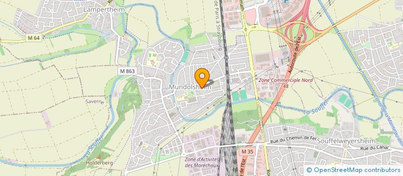 localisation de l'entreprise BEFA  MUNDOLSHEIM