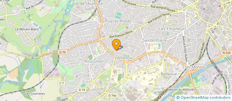 localisation de l'entreprise BEFAM à LIMOGES