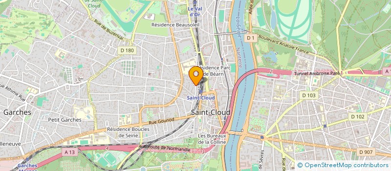 localisation de l'entreprise BEFFROY D'ALBAULT à SAINT-CLOUD