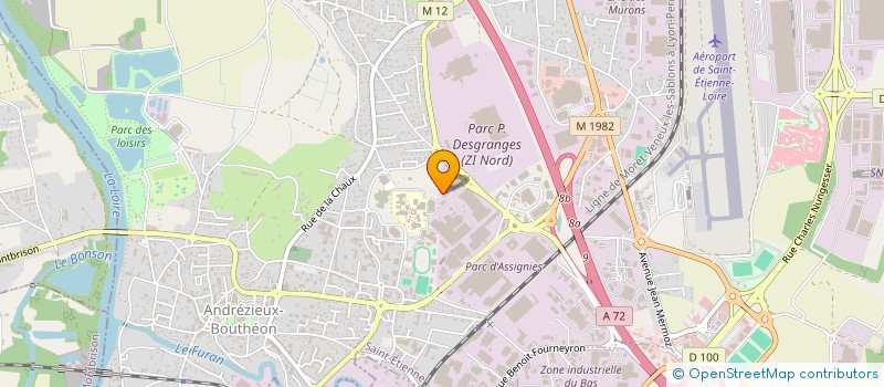 localisation de l'entreprise BEG ELECTRICITE à ANDREZIEUX-BOUTHEON