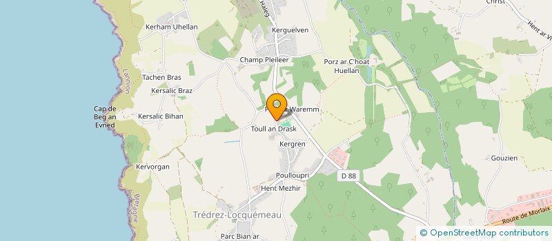 localisation de l'entreprise BEG46  TREDREZ-LOCQUEMEAU