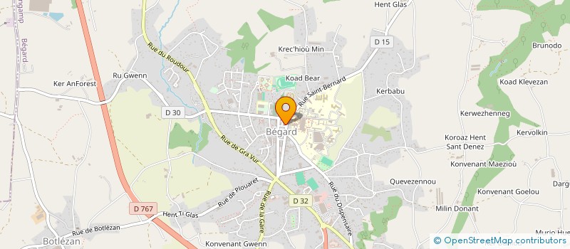 localisation de l'entreprise BEGARD CAP DE VILLE  BEGARD