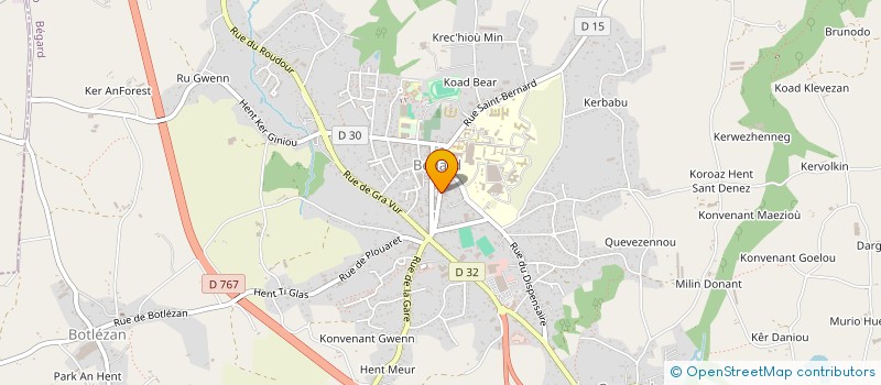 localisation de l'entreprise BEGARD TENNIS DE TABLE à BEGARD