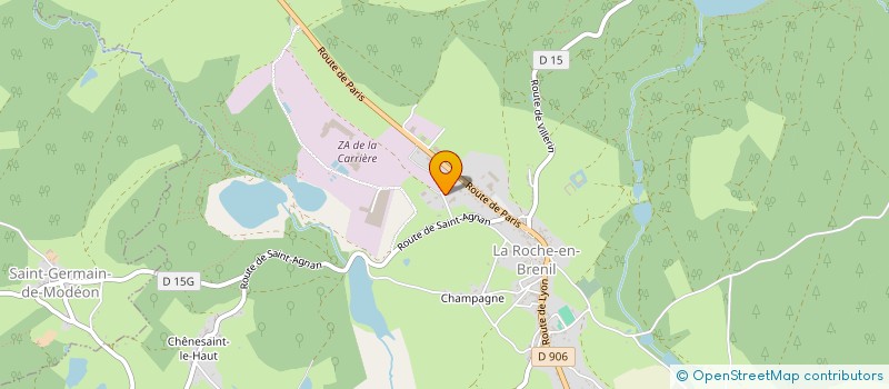 localisation de l'entreprise BEGAUS à LA ROCHE-EN-BRENIL