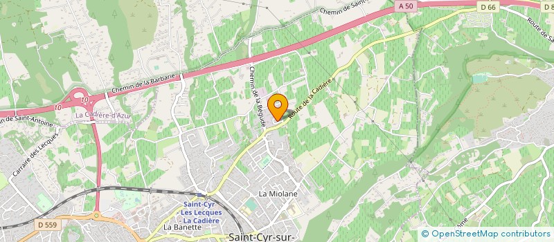 localisation de l'entreprise BEGIA à SAINT-CYR-SUR-MER