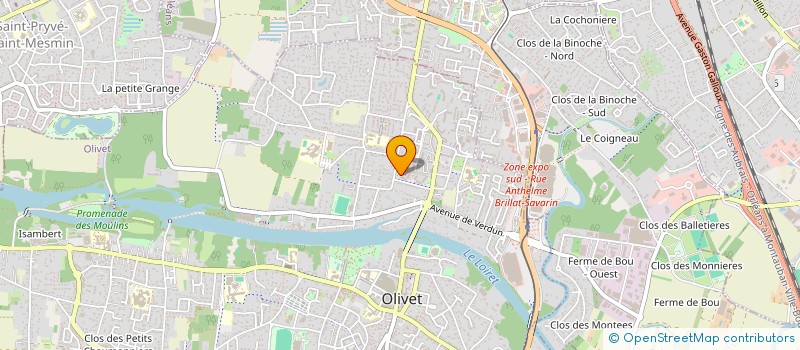 localisation de l'entreprise BEGIF CENTRE  OLIVET